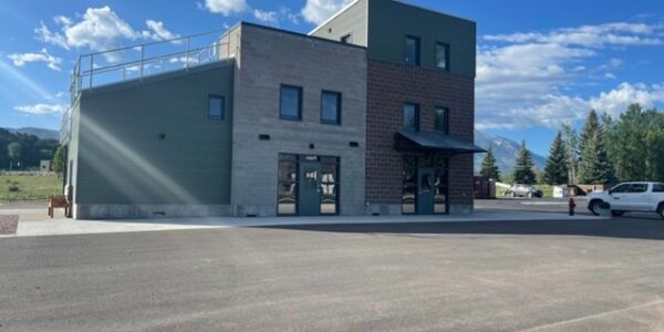 Completed view of multi-story fire training facility built by PNCI Construction