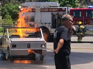 Burning car simulation at CRFPD facility built by PNCI Construction