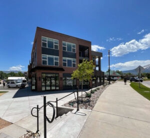 Photo of Sopris Lofts from walkway in front of building