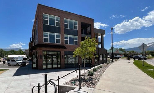 Photo of Sopris Lofts from walkway in front of building